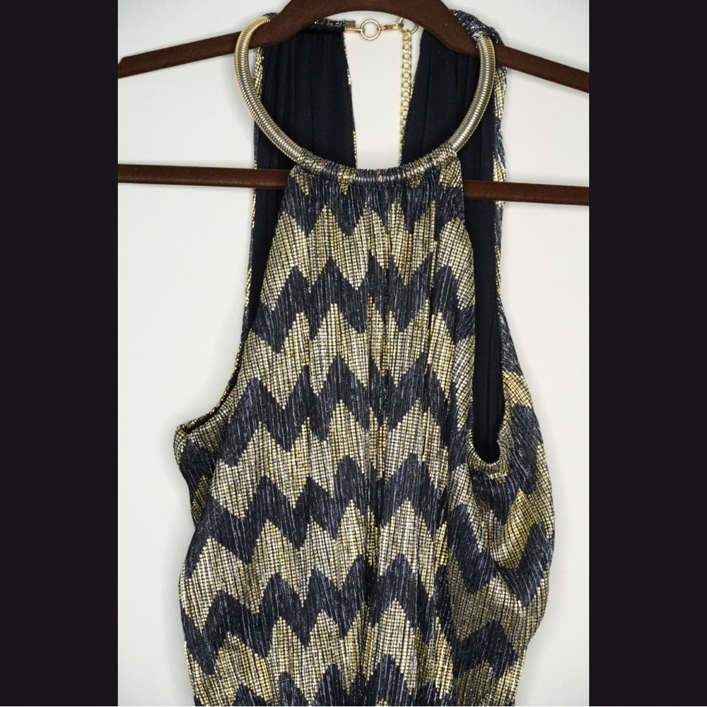 Chevron Patterned Halter Dress - image 3